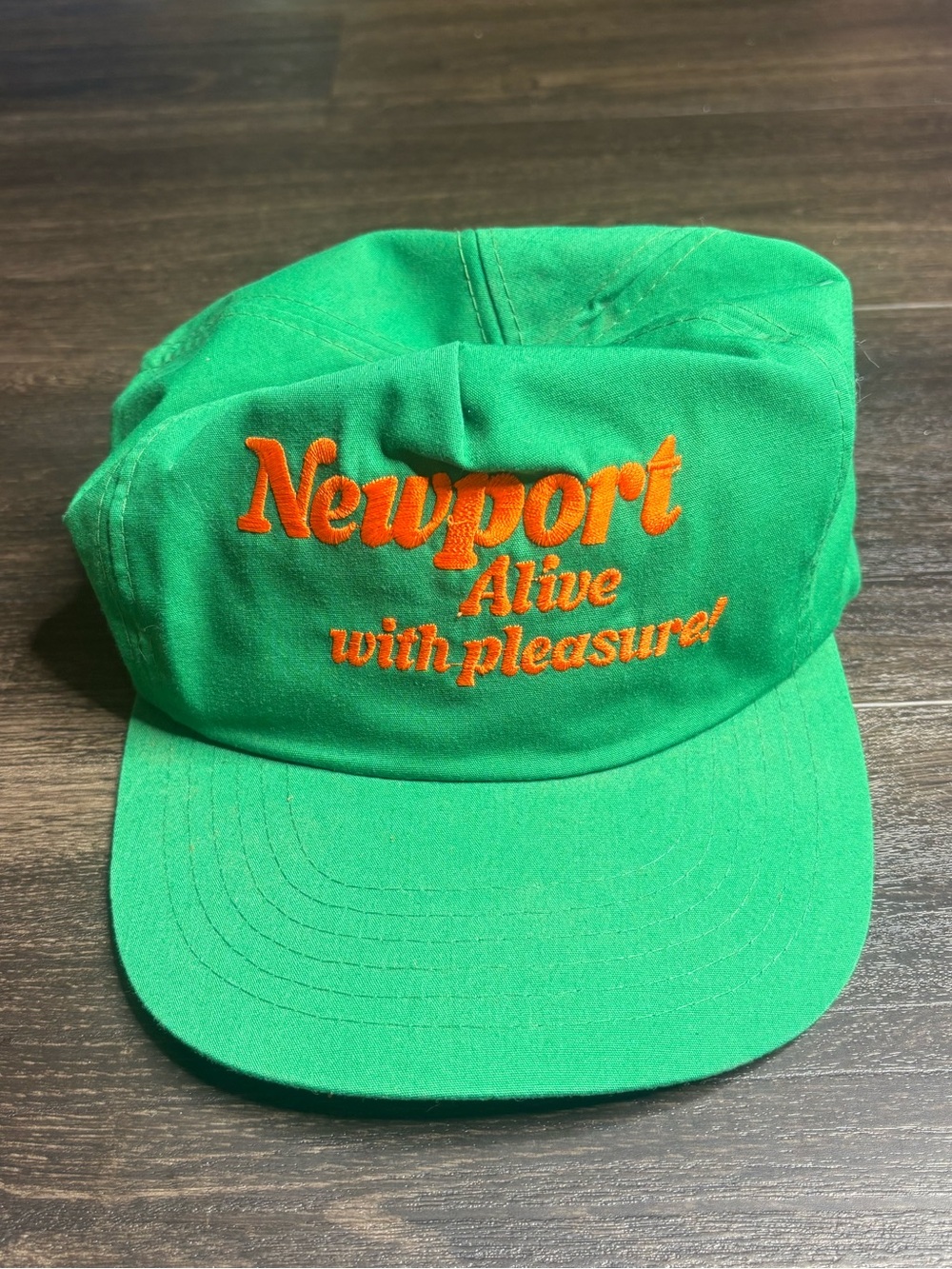 RARE Vintage Newport Cigarettes Kelly Green Twill Snapback Hat 90s